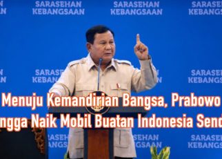 Menuju Kemandirian Bangsa, Prabowo Bangga Naik Mobil Buatan Indonesia Sendiri