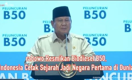Prabowo Resmikan Biodiesel B50, Indonesia Cetak Sejarah Jadi Negara Pertama di Dunia