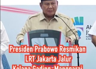 Presiden Prabowo Resmikan LRT Jakarta Jalur Kelapa Gading Manggarai