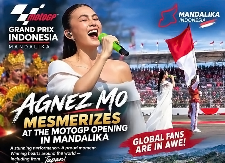 Agnez Mo Tampil Memukau Bawakan Indonesia Raya dengan Khidmat di Mandalika